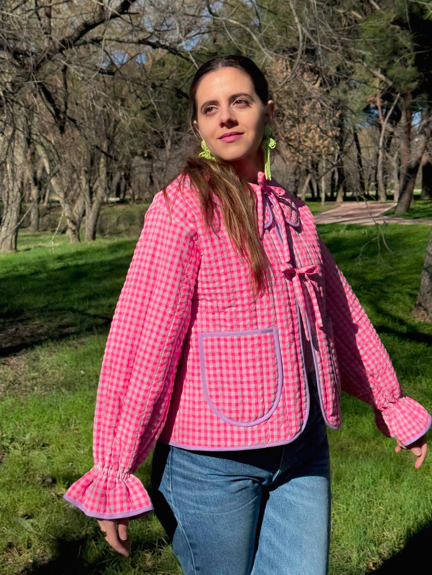 CHAQUETA ACOLCHADA VICHY ROMANCE