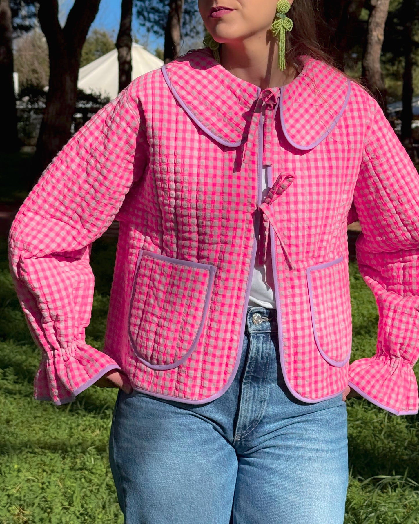 CHAQUETA ACOLCHADA VICHY ROMANCE