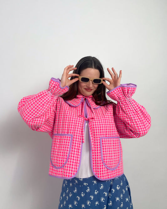 CHAQUETA ACOLCHADA VICHY ROMANCE