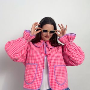 Chaqueta acolchada vichy romance