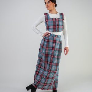Conjunto highbloom— viyela de algodón, cuadro escocés.