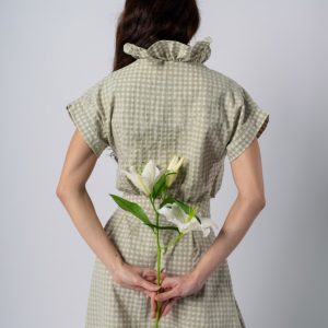 Conjunto de falda y top vichy romance verde