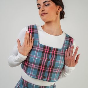 Chaleco highbloom — viyela de algodón, cuadro escocés.
